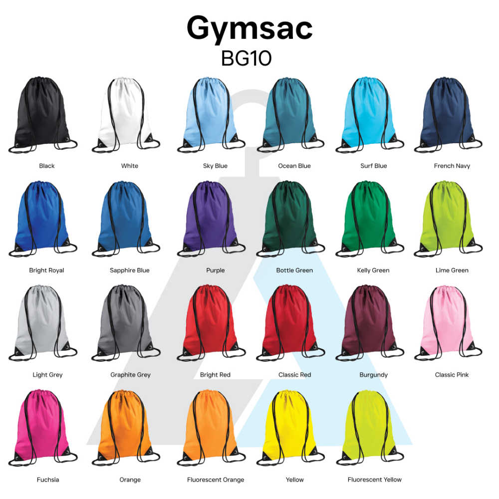 50 x Premium BagBase Gymsac Bundle