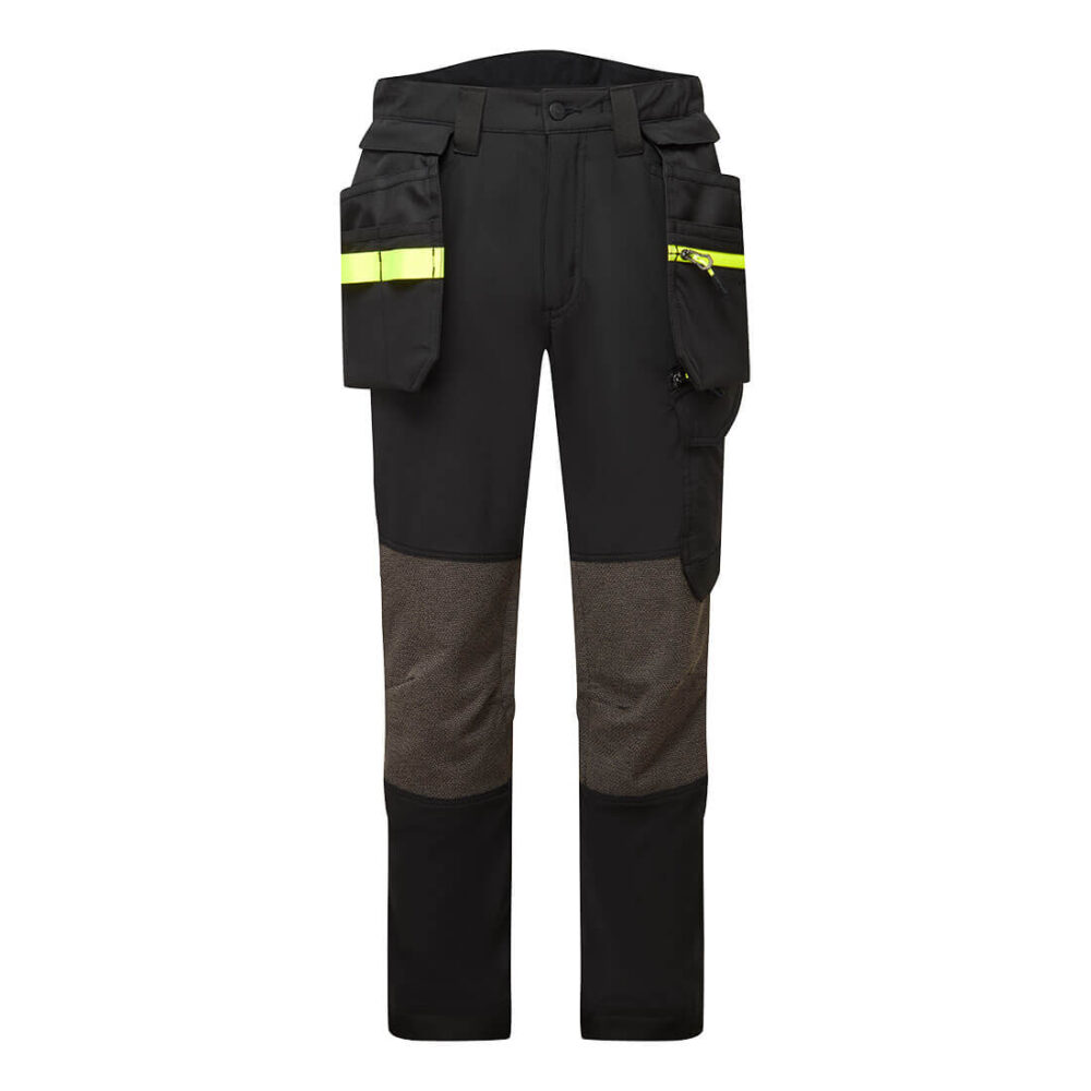 EV440BKR Portwest EV4 Stretch Detachable Holster Trousers in Black