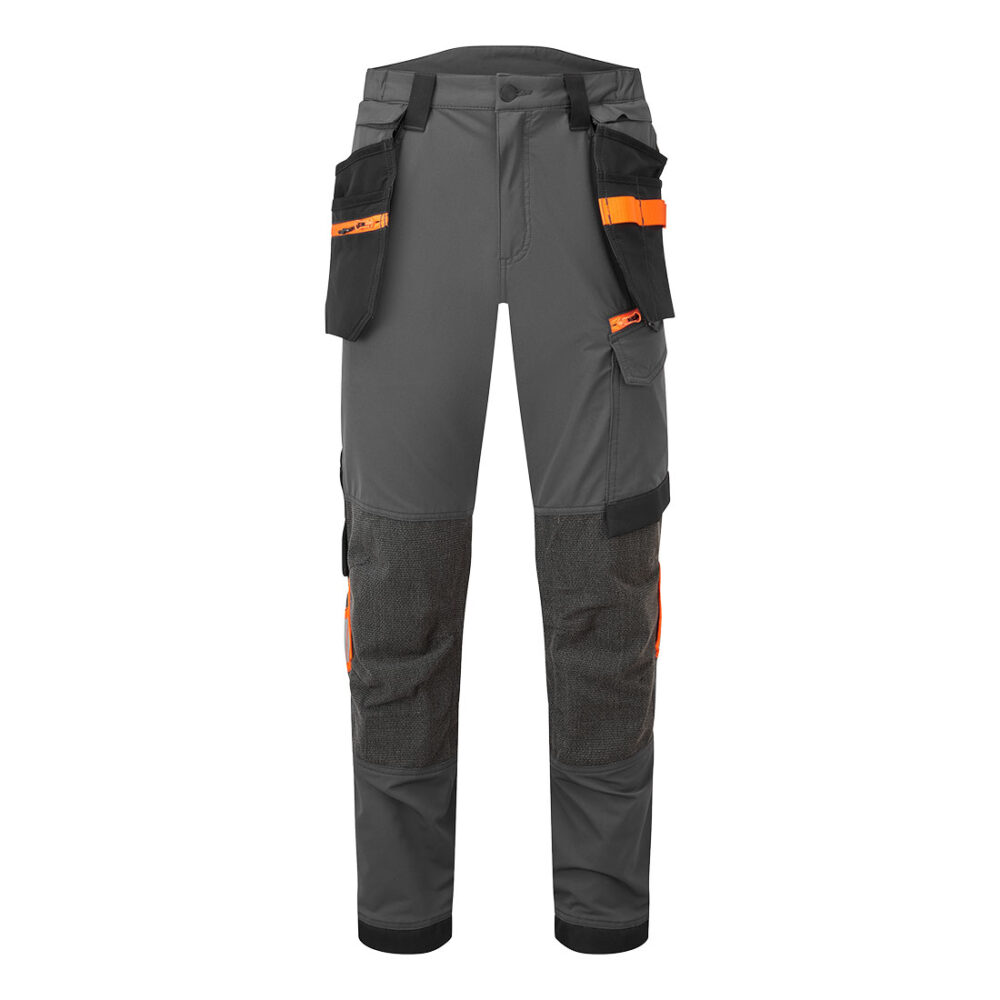 Portwest EV4 Stretch Detachable Holster Trousers in Metal Grey