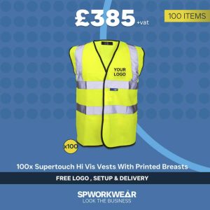 100x Supertouch Hi Vis Breast Logo Bundle - Winter