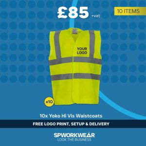 10x Yoko Hi Vis Waistcoat Event Hi Vis Bundle - Winter