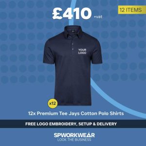12x Premium Tee Jays Cotton Polo Shirt Event Staff Bundle - Winter
