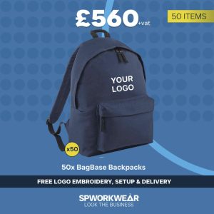 50x BagBase Original Backpack Event Giveaways Bundle - Winter