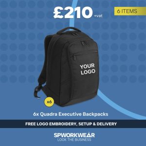 6x Quadra Executive Backpack Event Staff Bundle - Winter
