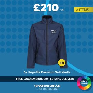 6x Regatta Premium Softshell Jacket Event Staff Bundle - Winter